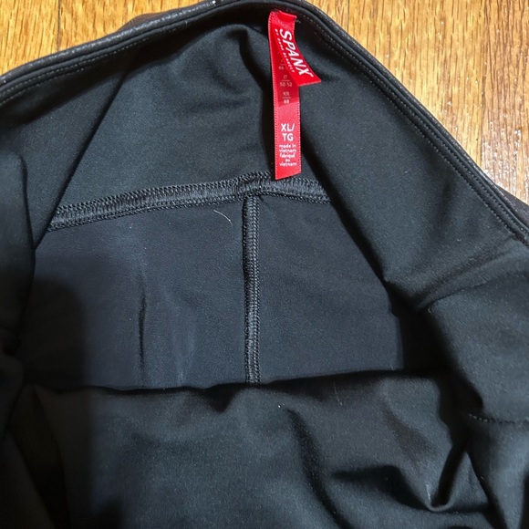 SPANX Women’s FAUX Leather Leggings HIGH WAISTED Pants Stretch sz XL - Picture 5 of 9